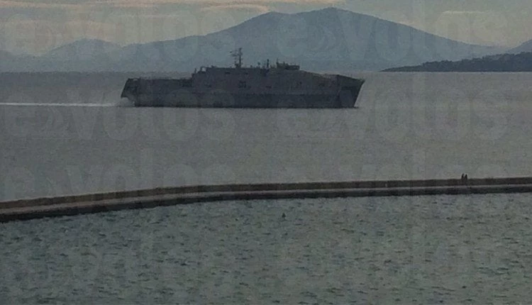 Κατέπλευσε στο λιμάνι του Βόλου το αμερικανικό, πολεμικό καταμαράν USNS Carson City (βίντεο)